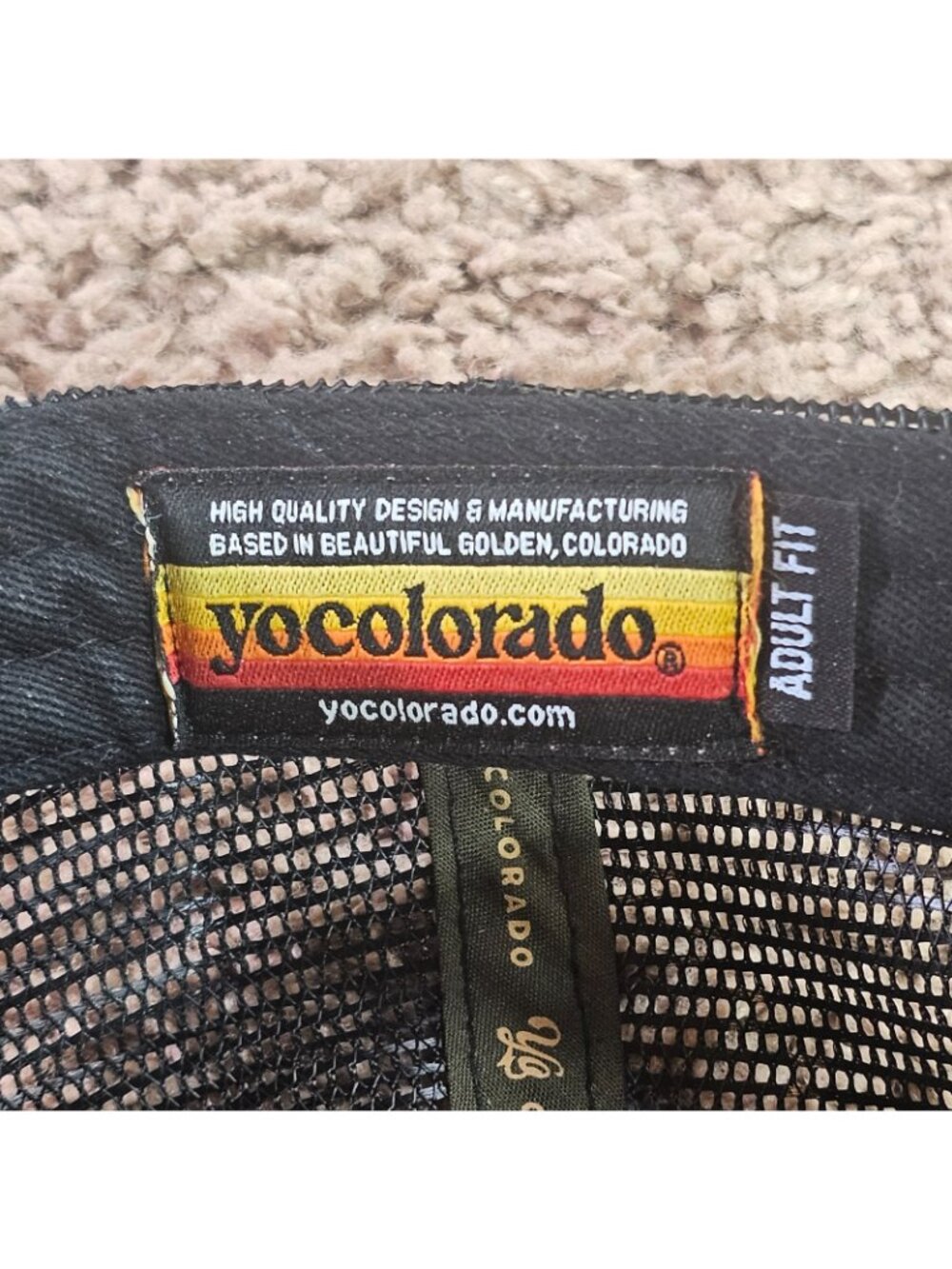 READ Red Rocks Colorado Trucker Hat YoColorado Meshback Snapback Cap Gray - Picture 7 of 12